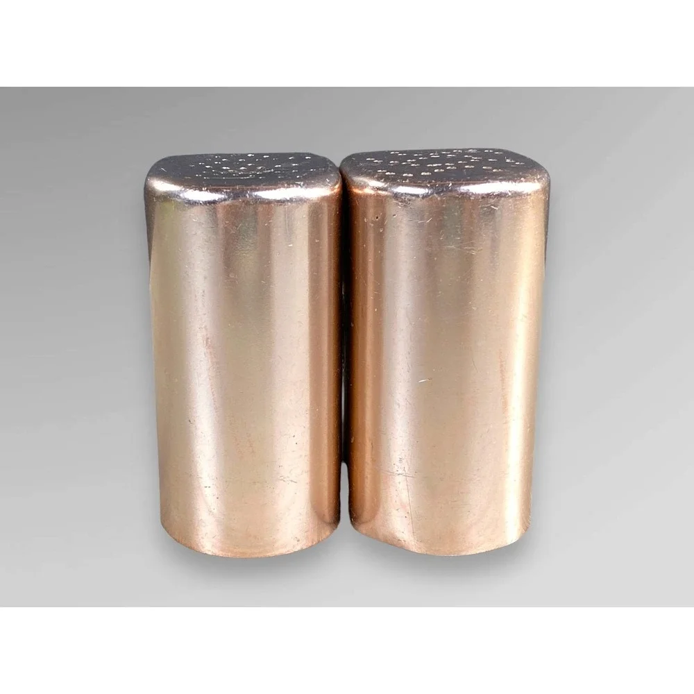 MCM Copper Look Aluminum‎ Salt Pepper Shakers Possibly Mirro
